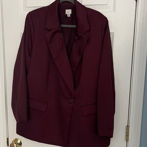 a new day Deep Burgundy Blazer